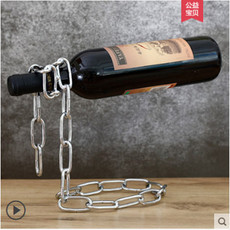 魔术酒架绳子链条红酒架创意个性简约欧式葡萄酒杯架酒柜摆件家居