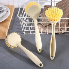 清洁刷 3把装厨房清洁洗碗刷可挂式不沾油长柄小麦秸秆洗锅工具清洁刷