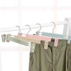 物物洁  晾衣架 10个装 家用塑料强力裤夹伸缩成人裤子衣架夹子素色多功能裤架 衣架