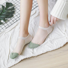 【5/10双】袜子女韩版短袜夏季薄款船袜女丝袜玻璃丝棉袜隐形女袜