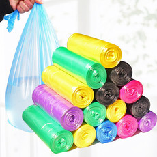 家用5卷装一次性彩色垃圾袋点断式宾馆酒店厨房垃圾分类塑料袋颜色随机