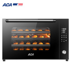 ACA 北美电器 电烤箱 商用110L风炉平炉二合一  钢化玻璃门 E110A