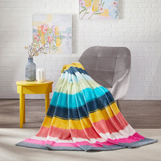 ESPRIT 彩虹色法兰绒毯法兰绒小毯子床单人办公室午睡空调盖毯